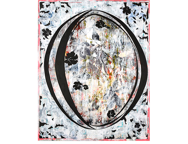 "P�rpados de Hilma". T.Mixta sobre madera . 80 x 63,8 cms.