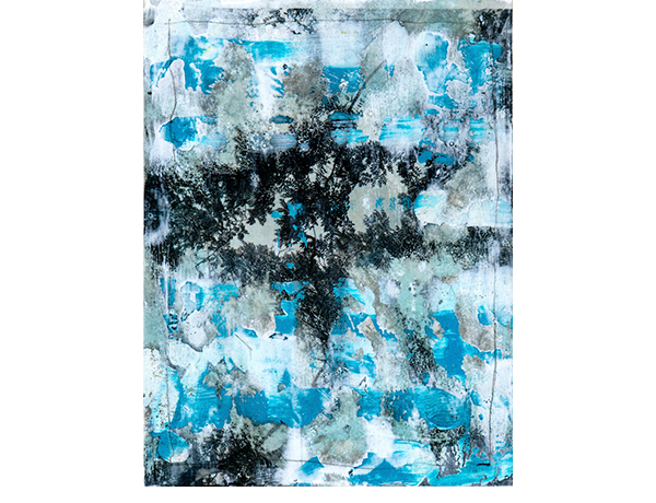 " La primera nevada ". T.Mixta sobre madera. 19 x 14,4 cms.