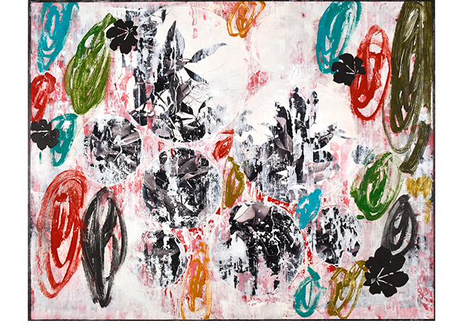 "Refugio de color". T.Mixta sobre madera. 74,2 x 94,3 cms.
