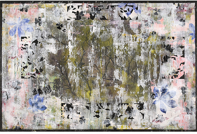 " Sombra y encuentro ". T.Mixta sobre madera. 81 x 112 cms.
