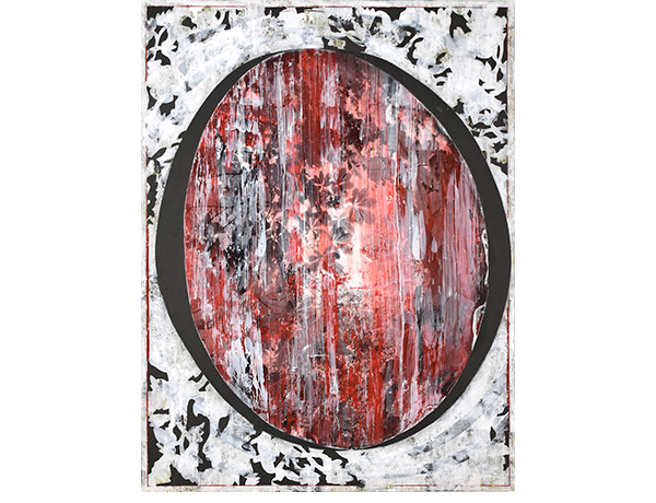 "P�rpados de luna". T.Mixta sobre madera . 79 x 60 cms.