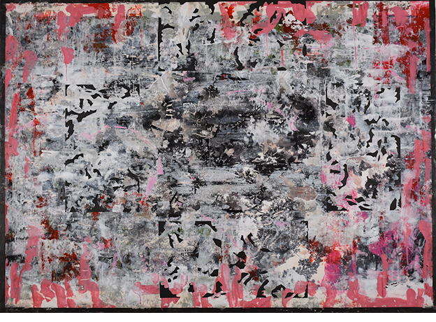 " Transiciones ". T.Mixta sobre madera. 81 x 112 cms.