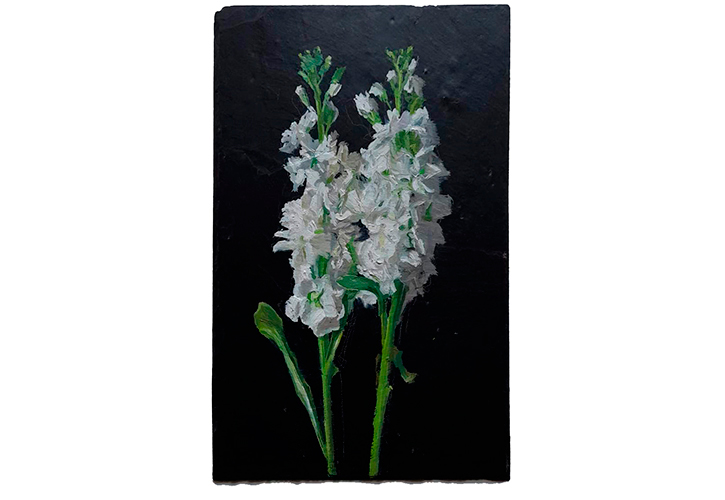 Alhel� I. �leo sobre pizarra. 40 x 25 cm.