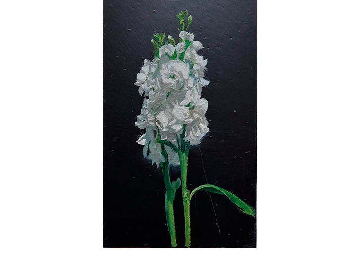 Alhel� II. �leo sobre pizarra. 40 x 25 cm.