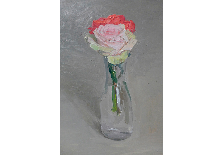 Dos rosas II. �leo / lienzo. 46 x 38  cm.